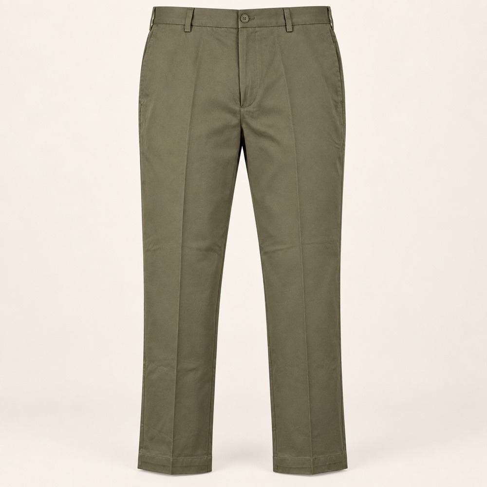 Roundtree Yorke Chinos Mens 36x32 Olive NWT Pima Cotton Preppy Business Casual